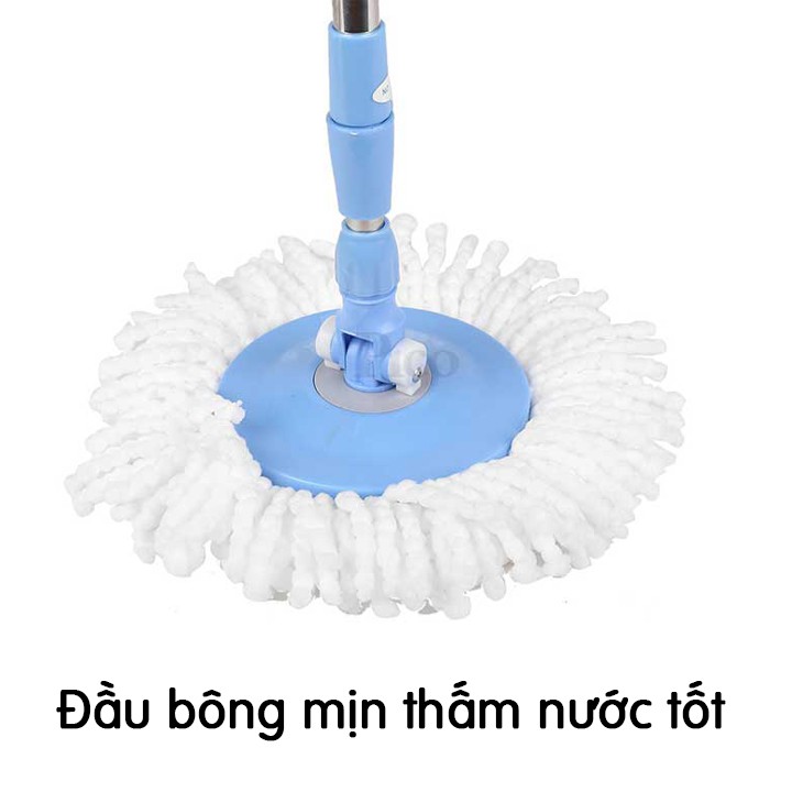 Cây lau nhà đa năng Kangaroo KG93N  [HÀNG CHÍNH HÃNG]  Chổi lau nhà đa năng, Đầu lau 360 độ, Rổ quay ly tâm