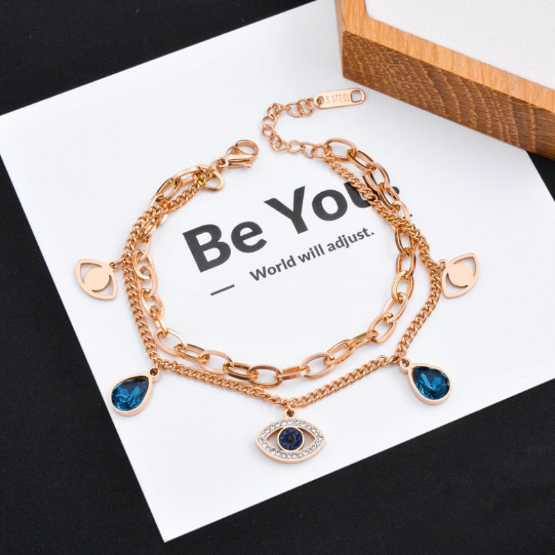 Lắc Tay Nữ 2 Tầng Titan Ko Đen TT 3759