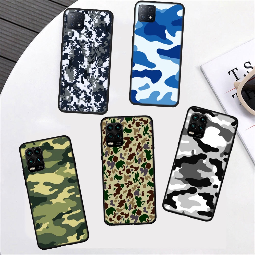 Ốp điện thoại mềm họa tiết rằn ri quân đội SST10 cho Xiaomi Redmi Note 5 6 7 Pro Plus 5A S2