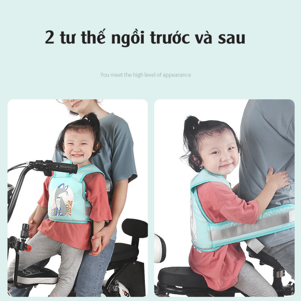 Đai an toàn cho bé ngồi xe máy ,đai đi xe máy cho em bé từ 1-10 tuổi