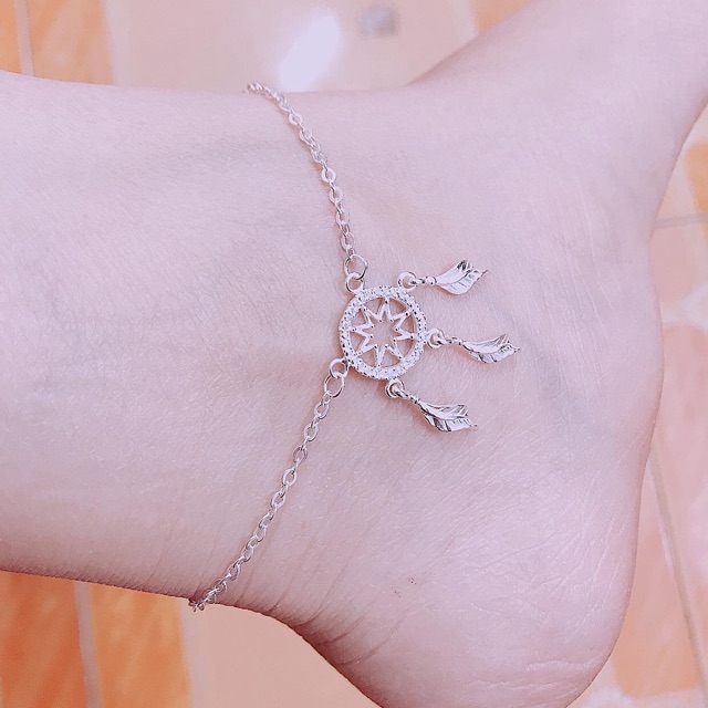 Lắc chân bạc ta mặt chuông mẫu mới siêu xinh LC0524