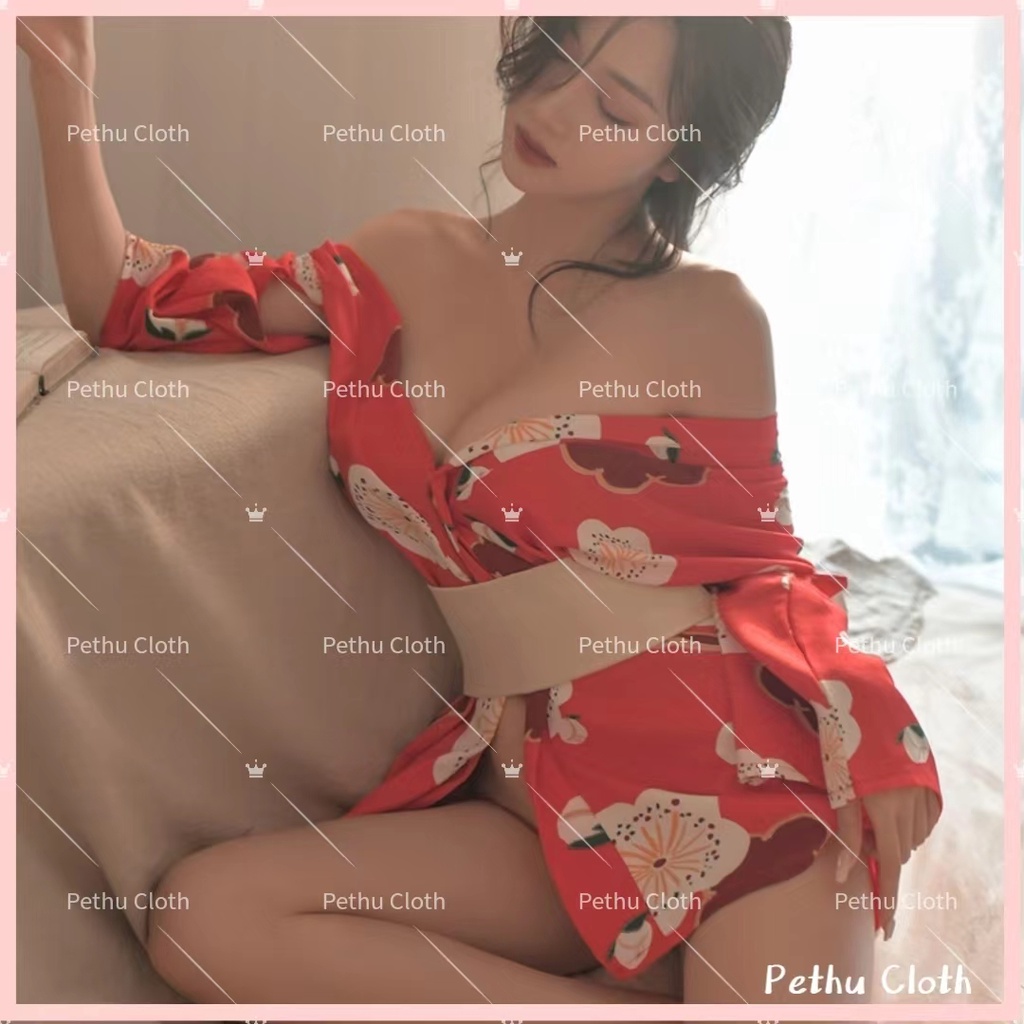 （Q1,HCM) 🤩Bộ ngủ sexy🤩set cosplay kimono gái nhật gợi cảm nóng bỏng hoa anh 40-65kg--024