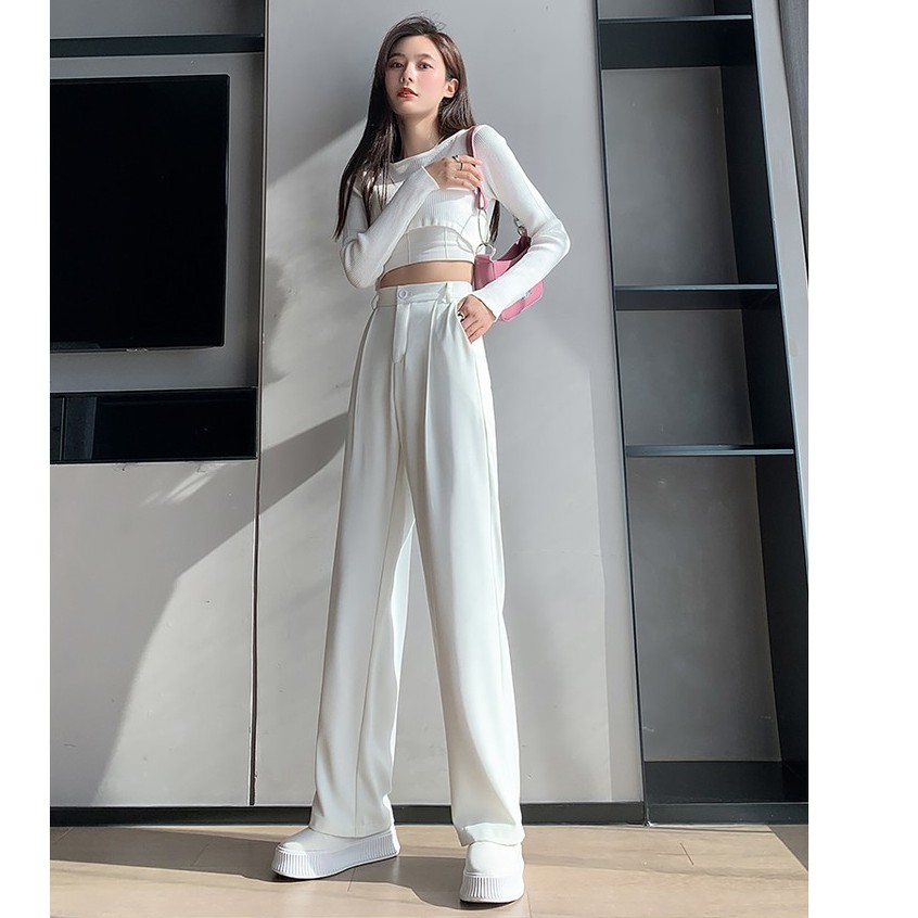 Xiaozhainv Quần ống rộng phong cách mùa hè năng động cho nữ