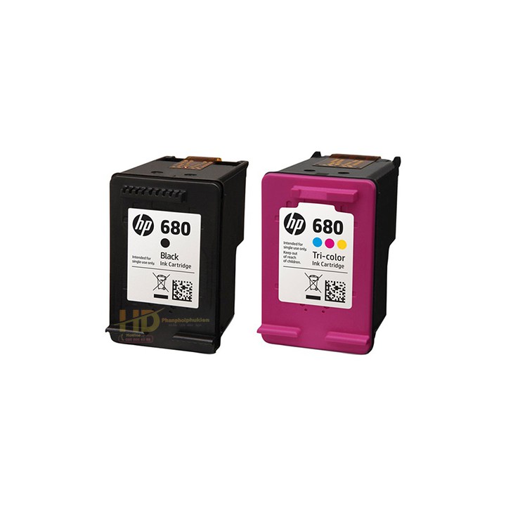 COMBO Mực in phun màu HP 680 Đen và Màu - HP DeskJet Ink Advantage 3635 - 2135 - 3835 - 4535 - 1115 - 4675
