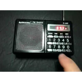 Đài d-68e nghe fm, hỗ trợ nghe nhạc usb, thẻ nhớ bh 3 tháng đổi mới