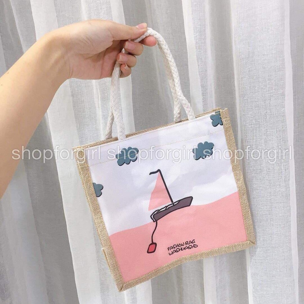 Túi cói mini 6 mẫu size 21 x 21cm | BigBuy360 - bigbuy360.vn