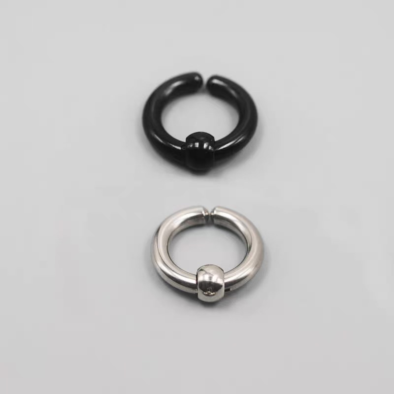 Kẹp titan tròn phối kết hợp bi cho nam và nữ