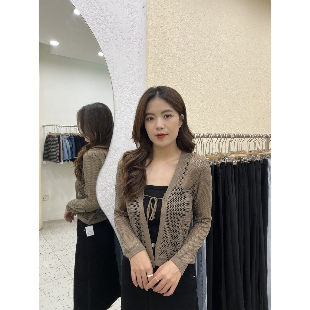 Áo cardigan len lưới dây buộc A2399 SUSTORE