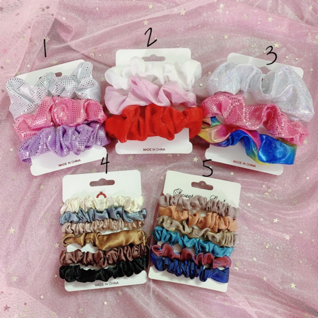 Set chun scrunchies