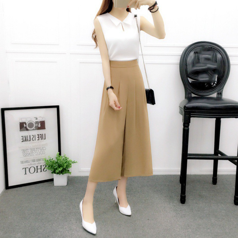 Quần Dài Ống Rộng Lưng Thun Phong Cách Hàn Quốc Dành Cho Nữ | BigBuy360 - bigbuy360.vn