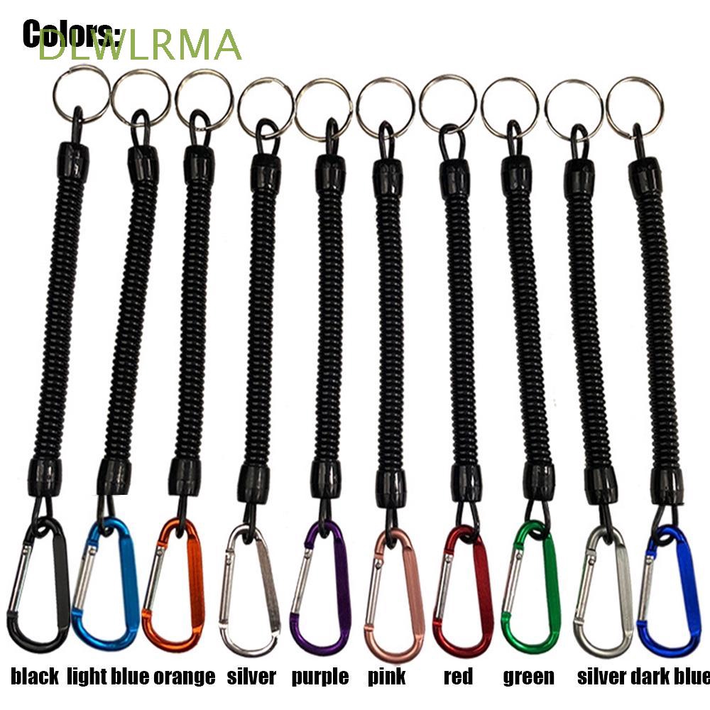 Set 1 / 2 dây gắn móc khóa dạng xoắn co giãn tiện dụng khi đi dã ngoại