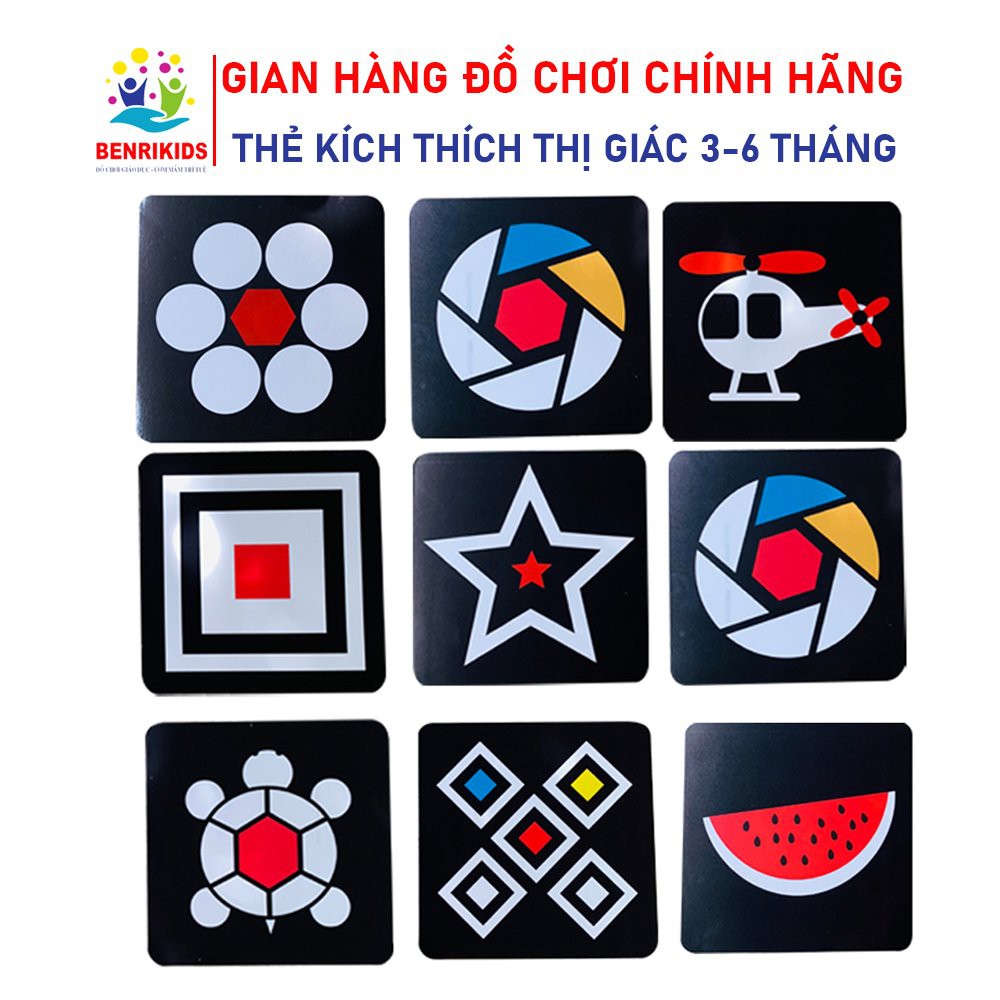 Bộ Thẻ Flashcard Kích Thích Phát Triển Thị Giác Cho Trẻ Sơ Sinh Theo Phương Pháp Giáo Dục Montessori