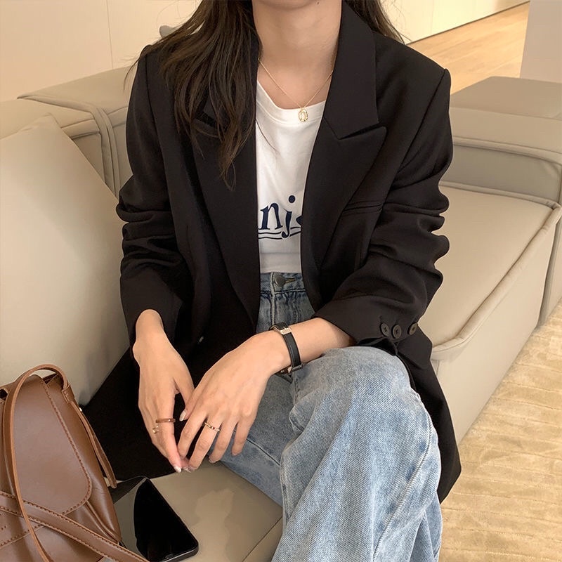 Áo blazer nữ dáng xuông rộng phong cách hàn quốc mẫu mới chất đẹp mã RB615 | BigBuy360 - bigbuy360.vn