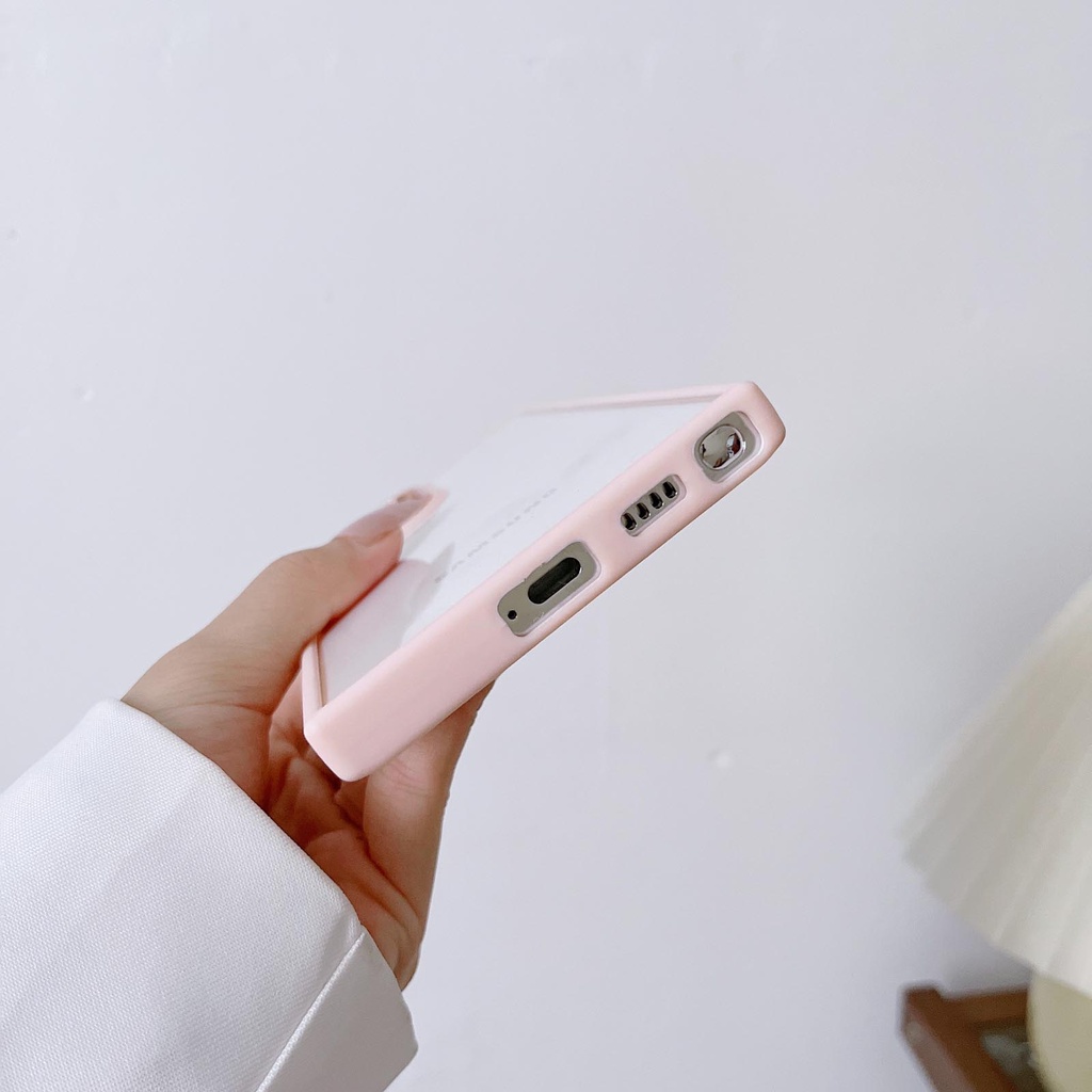 Ốp Điện Thoại acrylic Trong Suốt Viền Kim Loại Sang Trọng Chống Sốc Cho samsung S22 S21 FE S22 A32 A33 A53 A73 A52 A12