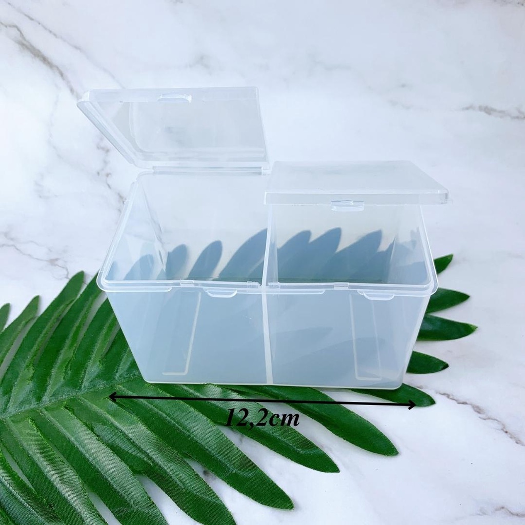 Hộp Đựng Giấy Lau Gel Nail - Đựng Bông Tẩy Trang 2 Ngăn Có Nắp Chuyên Dụng Tiện Lợi