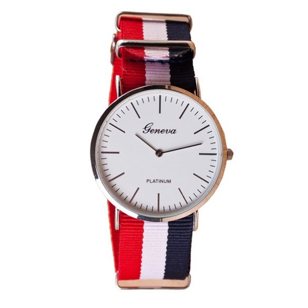 ĐỒNG HỒ NAM NỮ GENEVA A01 DÂY VẢI THỜI TRANG