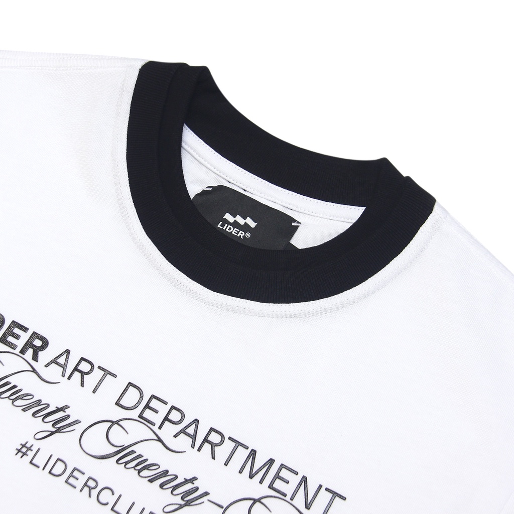 ÁO THUN ÔM BODY UNISEX LIDER ART DEPARTMENT TEE - Trắng/ Đen/ Xám