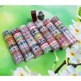 1 Cây 10 cuộn băng kéo dán hình washi