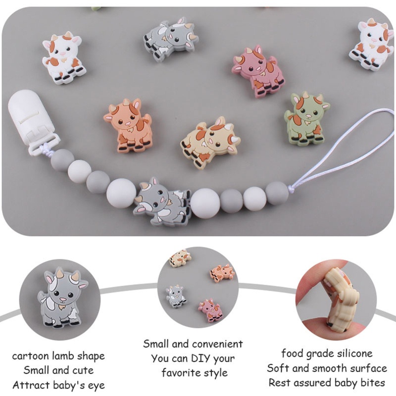 Đồ Chơi Ngậm Nướu Hình Động Vật Bằng Silicone DIY