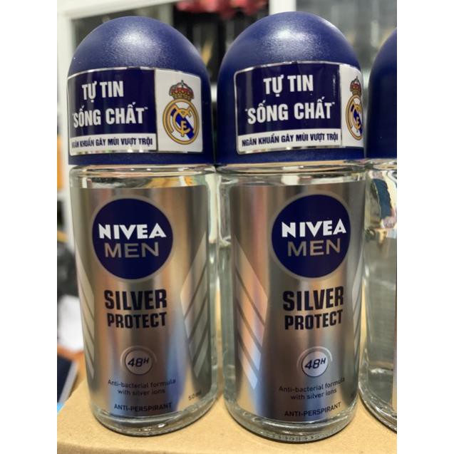 Lăn NIVEA Men Silver Protect Phân tử bạc  50ml