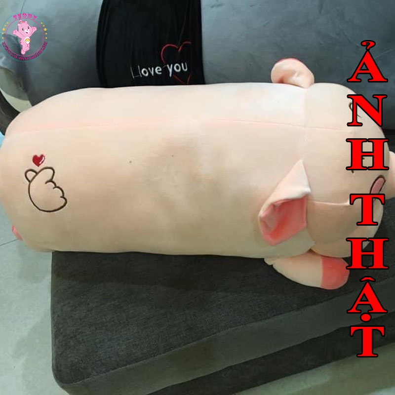 Gấu Bông Heo Phê Cần Siêu To Khổng Lồ Size 80Cm Hàng Chất Liệu Cao Cấp Xuất Dư Siêu Thị