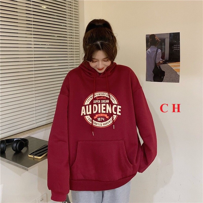 Áo Hoodie Audience 1874 PEONYB Nữ [FREESHIP]  Sweater form rộng tay bồng, nỉ bông vintage cá tính Ulzzang