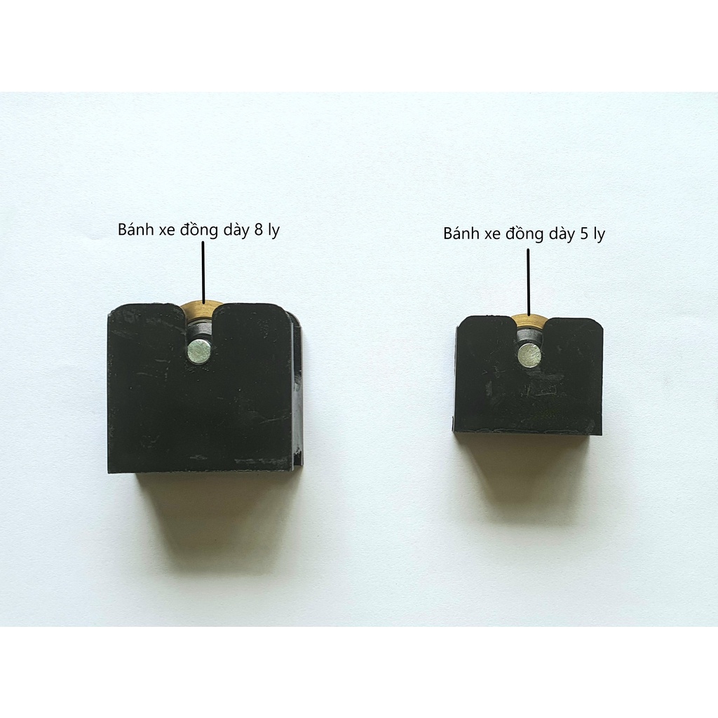 Bánh xe đồng thau cửa lùa nhôm loại dày đặt biệt - 1 cái