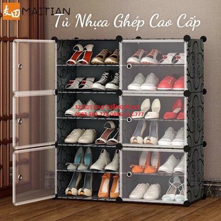 Tủ giày nhựa lắp ghép đa năng 3 tầng 12 ngăn thông minh tiện lợi