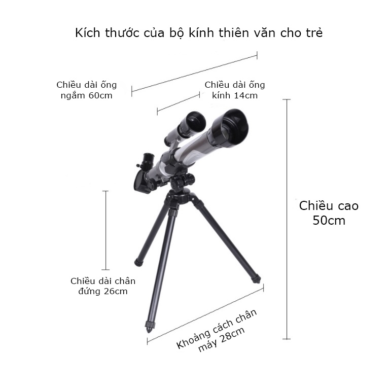 Bộ kính thiên văn cho trẻ có thể zoom 40 lần - K1040