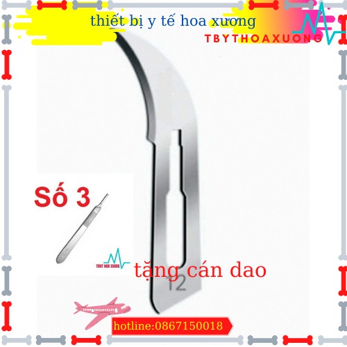 Lưỡi dao mổ kiato số 12 sắc bén dùng cho cán dao số 3 và số 7