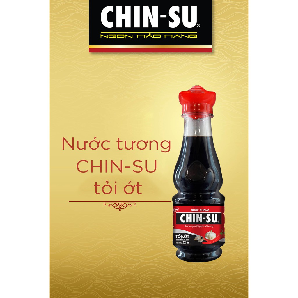 Combo 2 chai nước tương xì dầu CHINSU tỏi ớt/ tương ớt