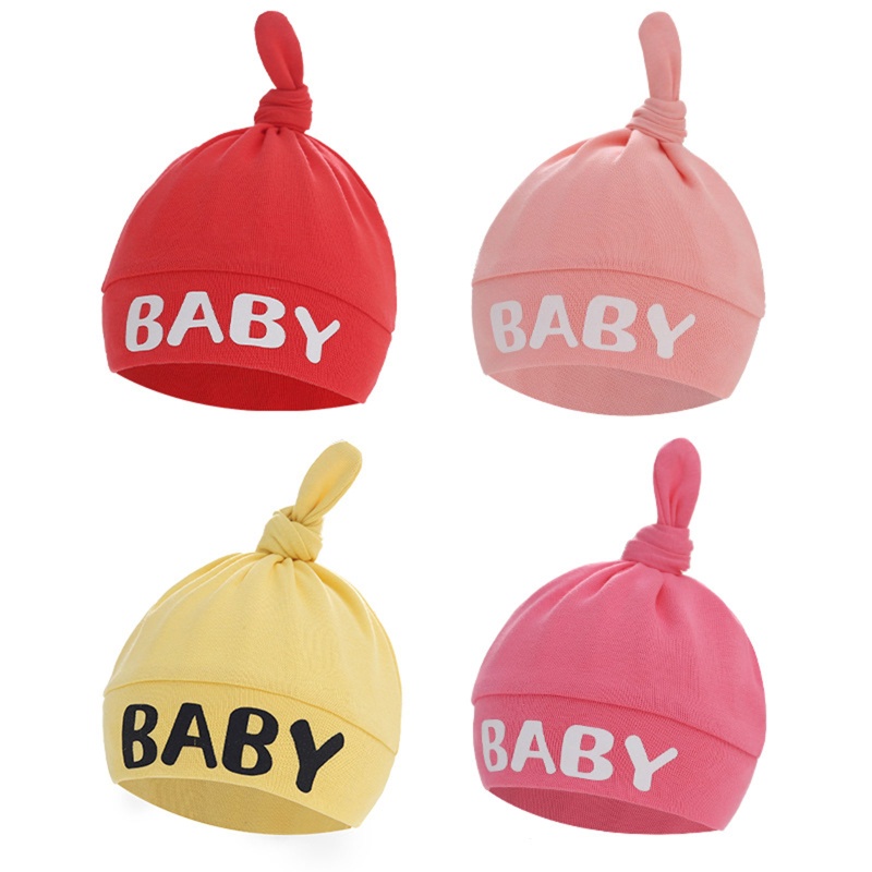 Bộ 2 Găng Tay Cotton Chống Trầy Xước Kèm Mũ Trùm Đầu Cho Bé Sơ Sinh