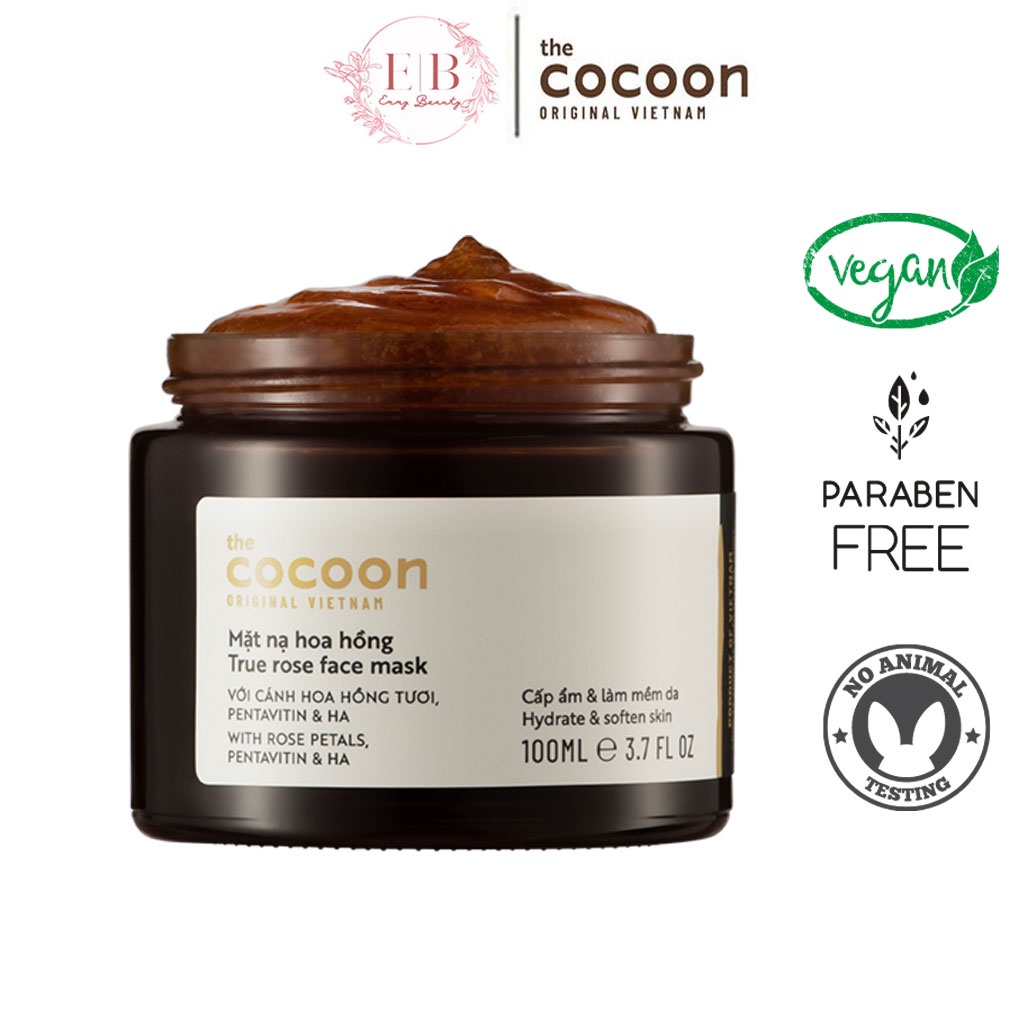 Big Size Mặt Nạ Hoa Hồng Cocoon Cấp Ẩm Làm Mềm Da 100ml