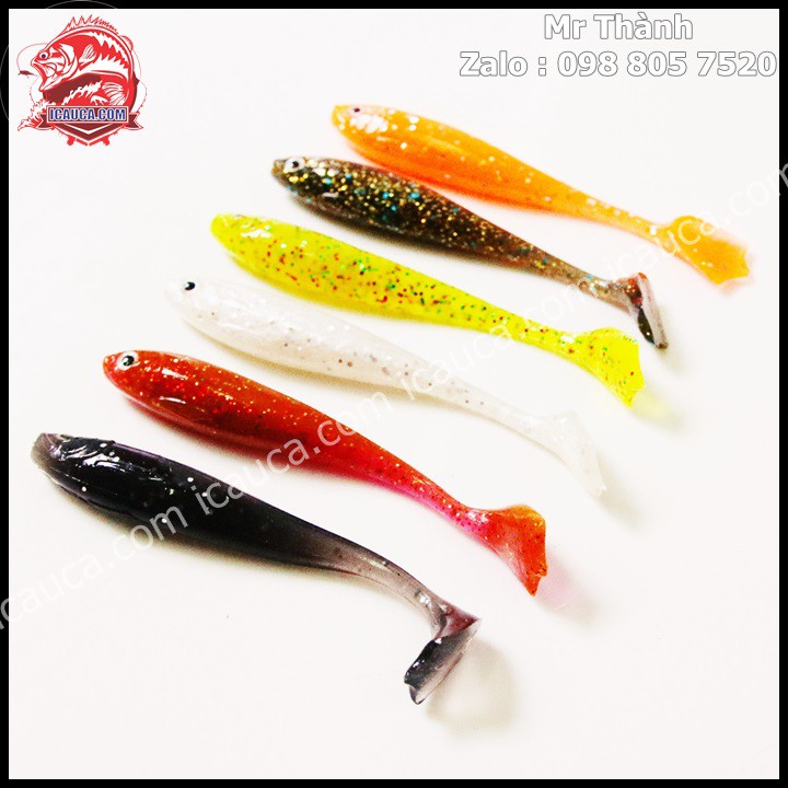 Combo 8 con cá mềm NFR 84mm 5g chuyên dùng câu lure cá lóc cá chẽm giá rẻ hiệu quả NFF