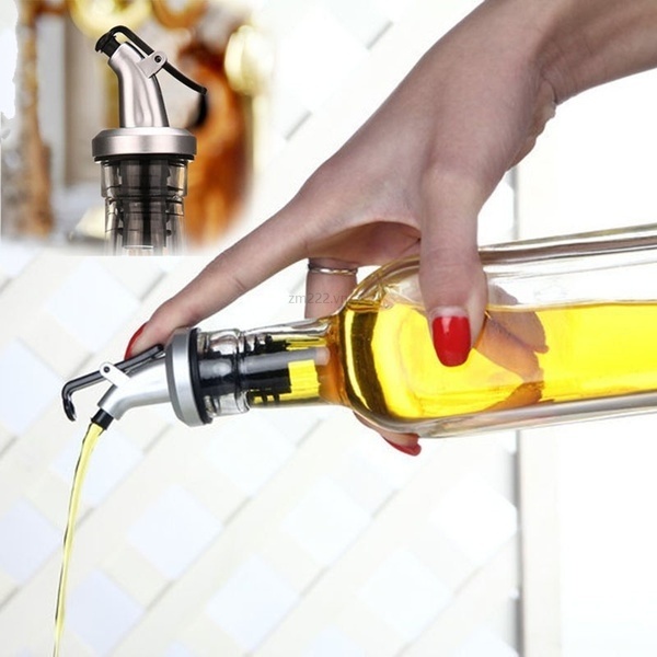 Nắp đậy chai rượu / dầu ô liu có vòi rót dạng lật đa năng tiện dụng