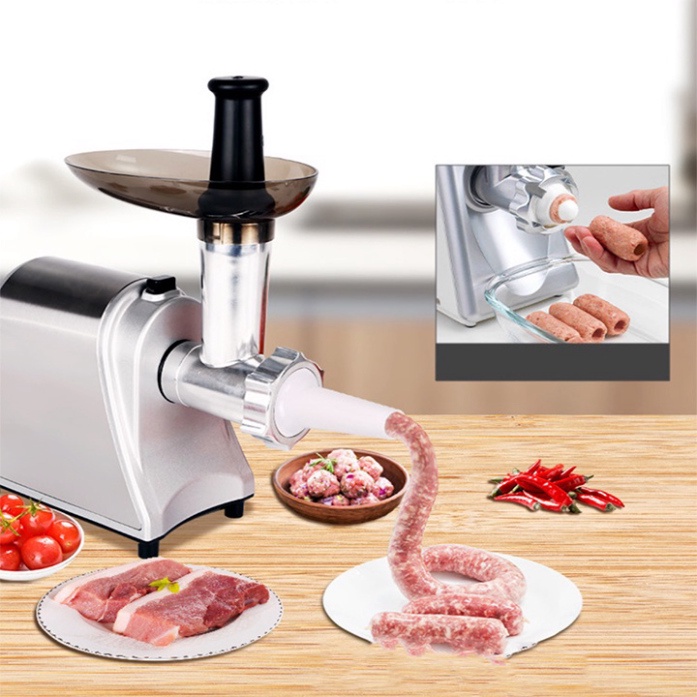 Máy nhồi xay thịt cá Sokany 1500W, máy đùn thịt làm lạp xưởng cao cấp
