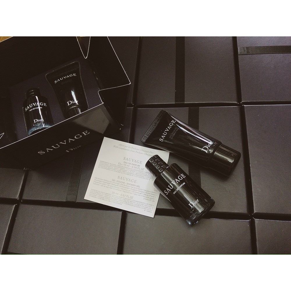 Set Nước hoa mini Nam Dior Sauvage EDP 10ml + sữa tắm 20ml limited hiếm | Thế Giới Skin Care