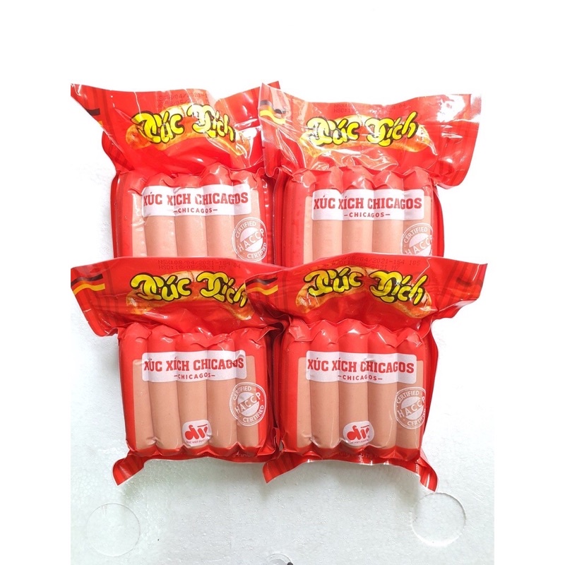 SET 10 CÁI XÚC XÍCH CHICAGOS 500G KHÔNG HÀN THE