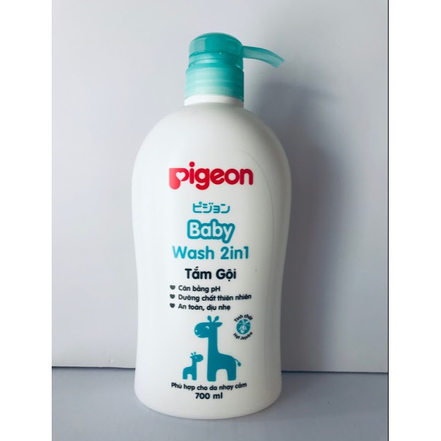 Sữa Tắm Gội 2in1 Trẻ Em Pigeon 700ml