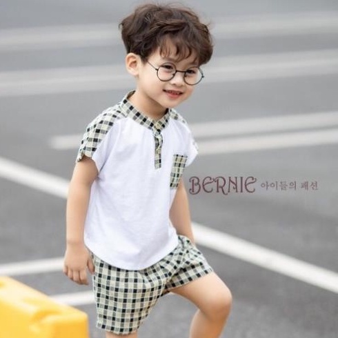 Set bộ bé trai sát nách chất liệu cotton thô dệt, bộ bé trai cổ tàu thiết kế sành điệu