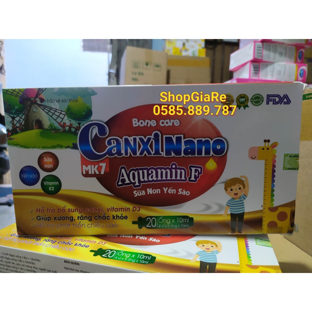 Canxi Nano Mk7 Aquamin F bổ sung canxi cho bé giúp bé phát triển chống còi xương suy dinh dưỡng