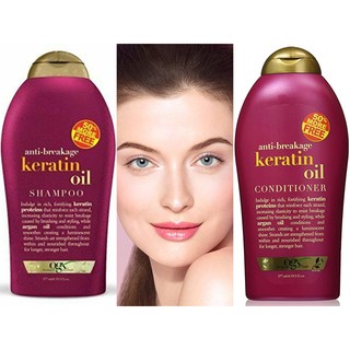 Dầu Gội - Dầu Xả BIOTIN OGX Anti-Breakage Keratin Oil ( 577ml )
