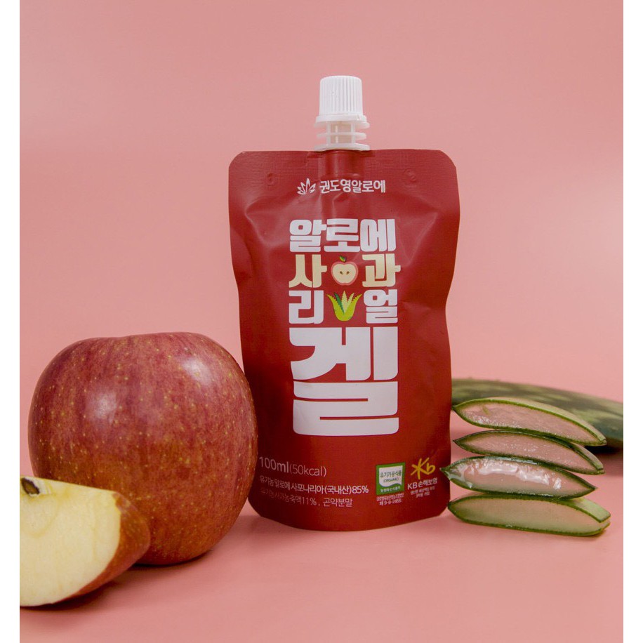 (1Gói x 100ml) Nước nha đam Hàn Quốc Saponaria hữu cơ vị táo - Nước uống đẹp da - nước uống thải độc - ORGANIC KDY ALOE | BigBuy360 - bigbuy360.vn