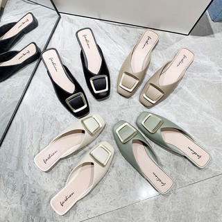 Dép sục nữ cá tính đính hoạ tiết hình vuông nhiều màu size 36-40 siêu hót hít