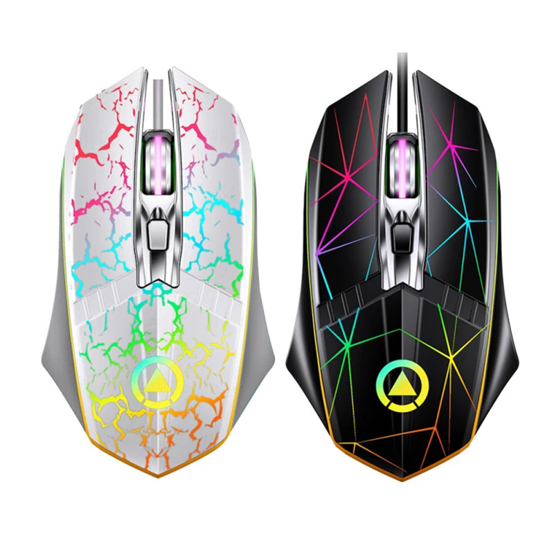 NNSL Wired Gaming Mouse USB Optical Gamer Mouse Ergonomic Mice 4 Buttons 2400DPI Computer Programmable Mouse For PC