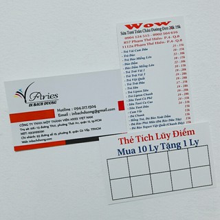 Thẻ Tích Điểm cho tiệm nail -In Bạch Dương