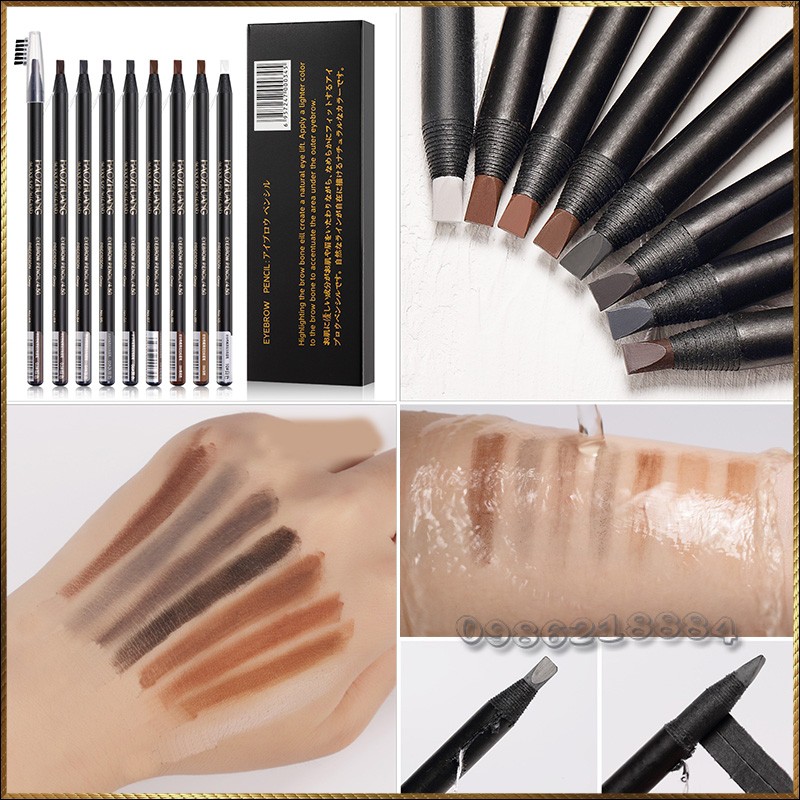 Chì xé kẻ mày cao cấp Haozhuang Make Up Milano Eyebrow Pencil siêu mịn bền màu SX | BigBuy360 - bigbuy360.vn