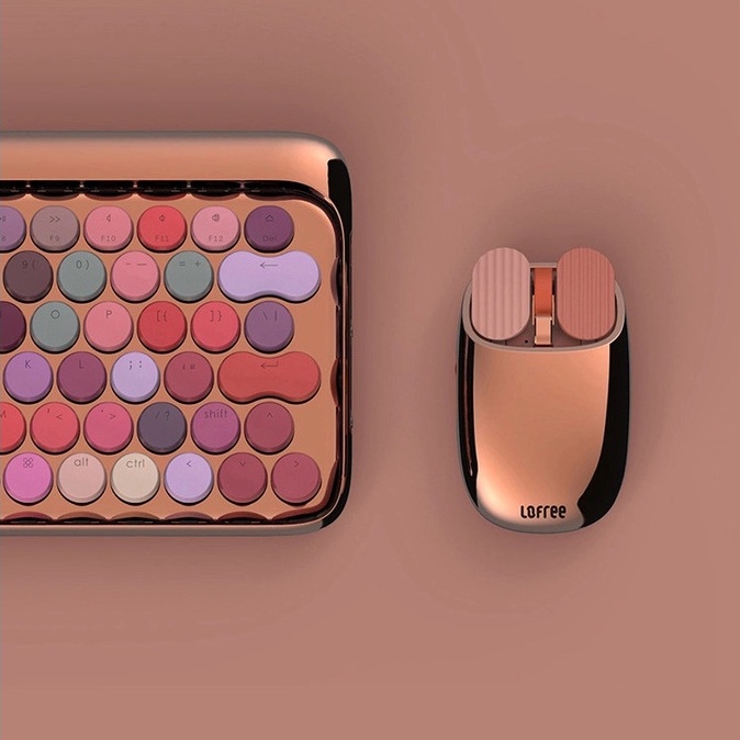 Chuột Bluetooth LOFREE MakeUp Rose Gold (Limited Edition) cho MacOS/Windows/IOS/Android bảo hành 12 tháng