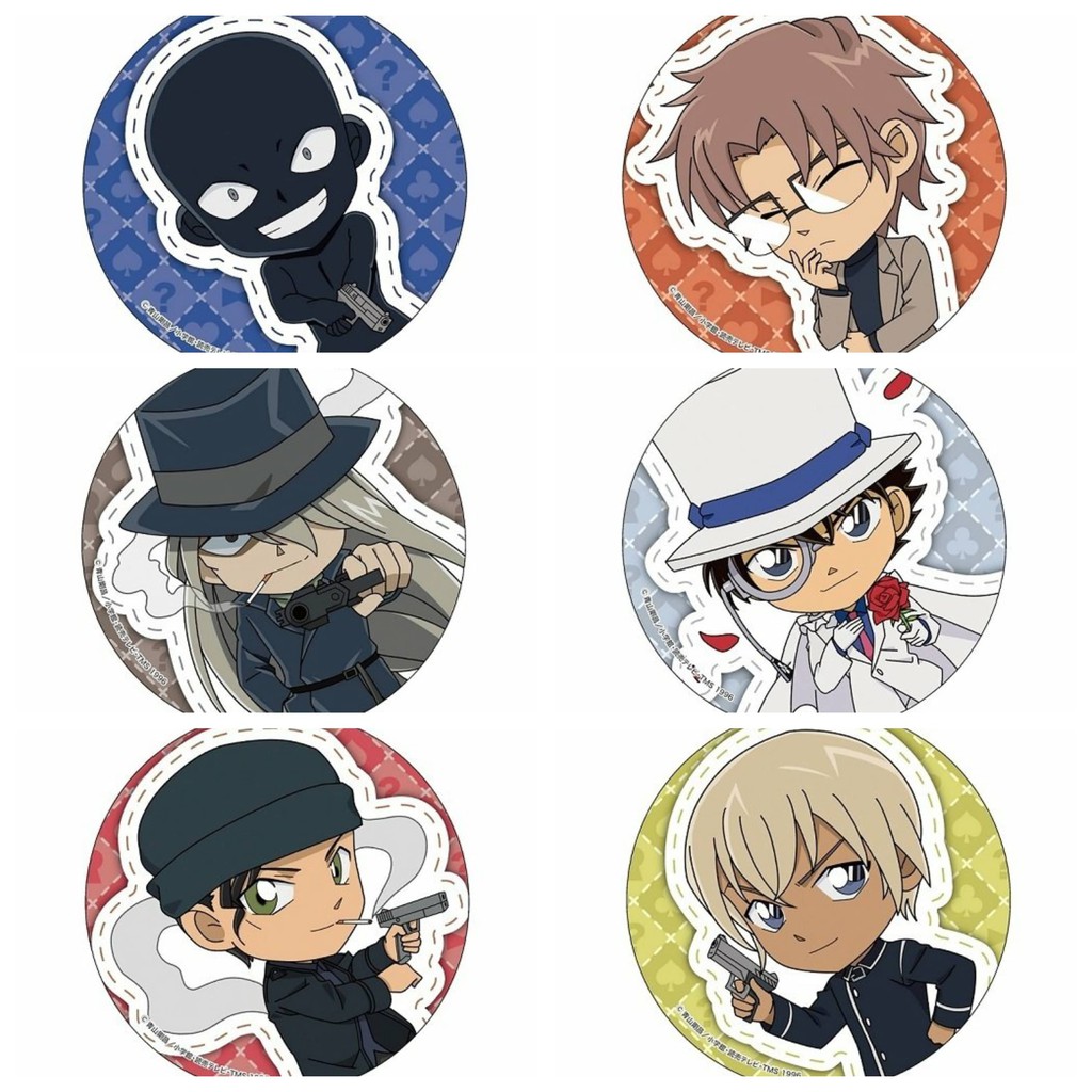 Huy hiệu IN HÌNH CONAN THÁM TỬ LỪNG DANH anime chibi xinh xắn