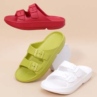 Red Apple 4.0CM Men's and women's plastic sandals with 2 straps, 2 buckles, super light, super soft, anti-slip, 1 IN STOCK